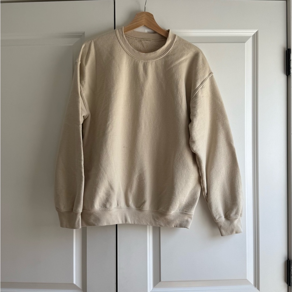 H&M Men's Cream Crewneck Sweater